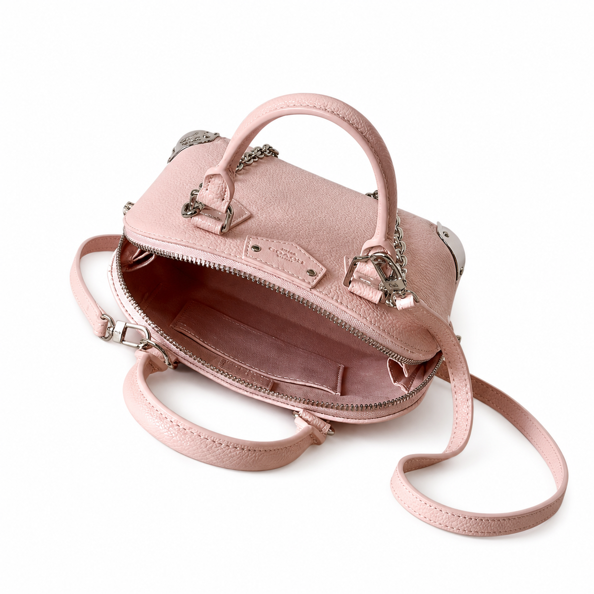 Louis Vuitton Alma BB – Pink Empreinte Silver Chain
