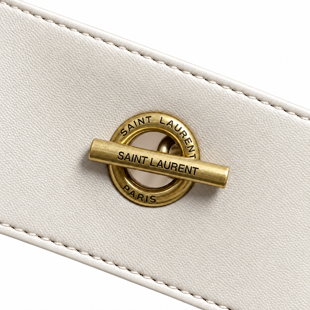 Saint Laurent YSL Nino Tote – Cream Gold Chain