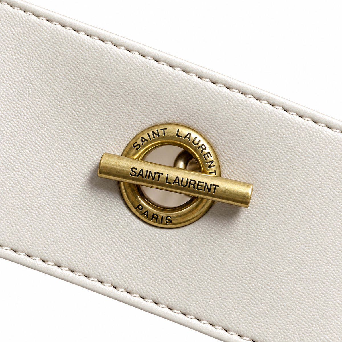 Saint Laurent YSL Nino Tote – Cream Gold Chain