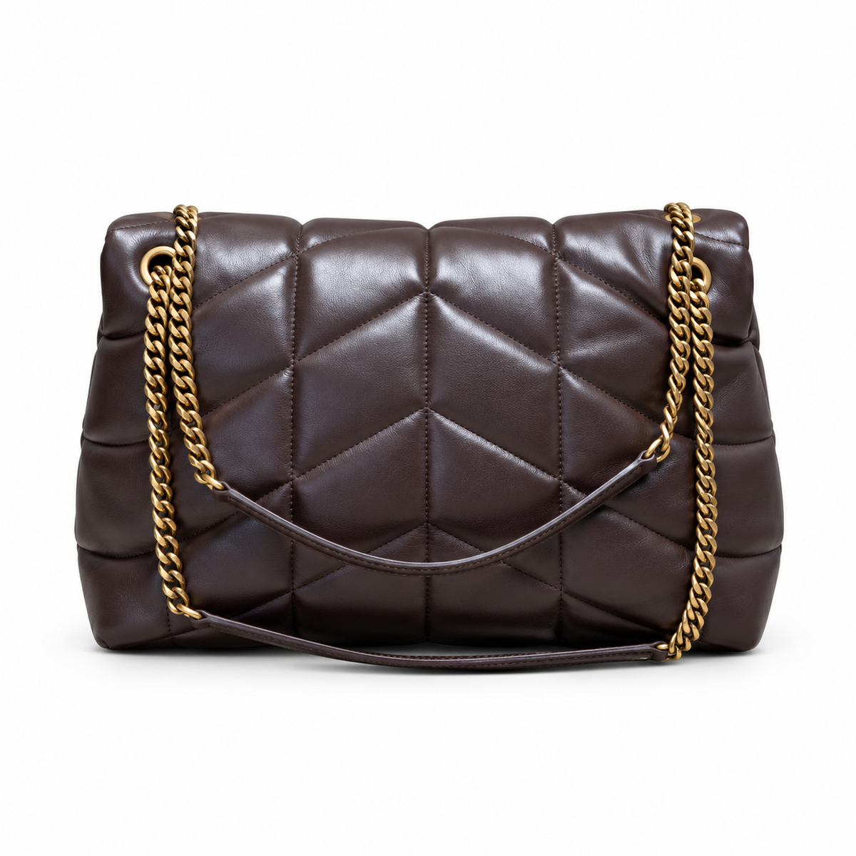 Saint Laurent Loulou Puffer Small Bag – Dark Brown