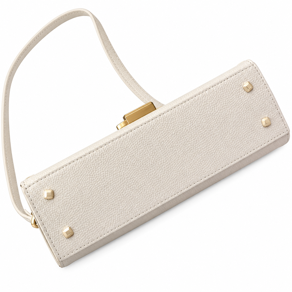 Saint Laurent Cassandra Mini – Cream Grained Leather