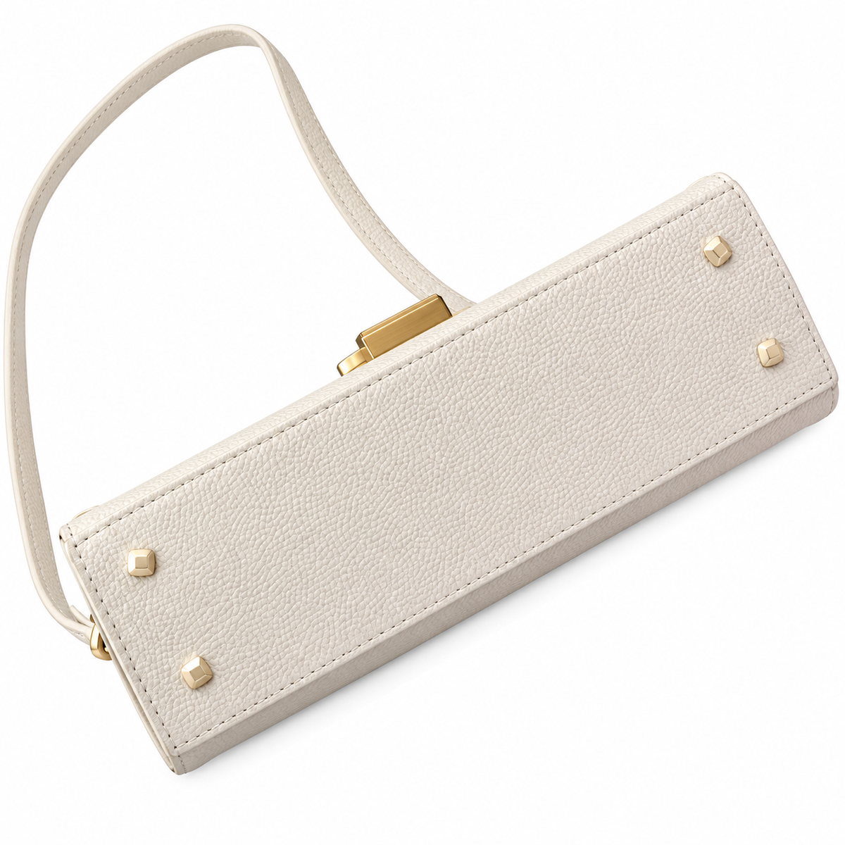 Saint Laurent Cassandra Mini – Cream Grained Leather