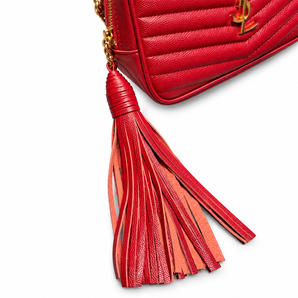 Saint Laurent YSL Lou Mini Camera Bag – Red Gold