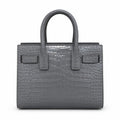 YSL Sac de Jour Baby Bag – Grey Croc-Embossed Leather