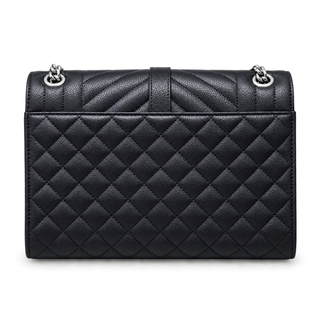 Saint Laurent YSL Envelope Large – Black Silver