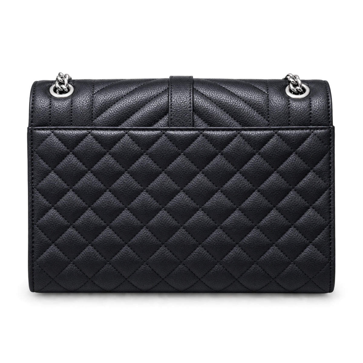 Saint Laurent YSL Envelope Large – Black Silver