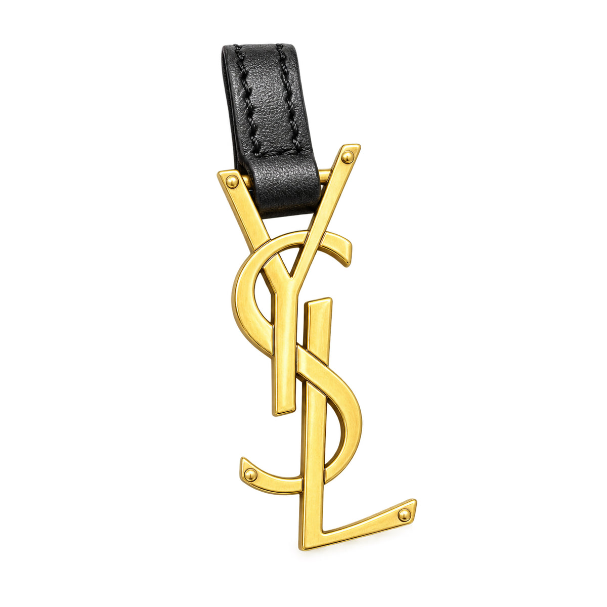 YSL Paris Drawstring Leather Bucket Bag Black