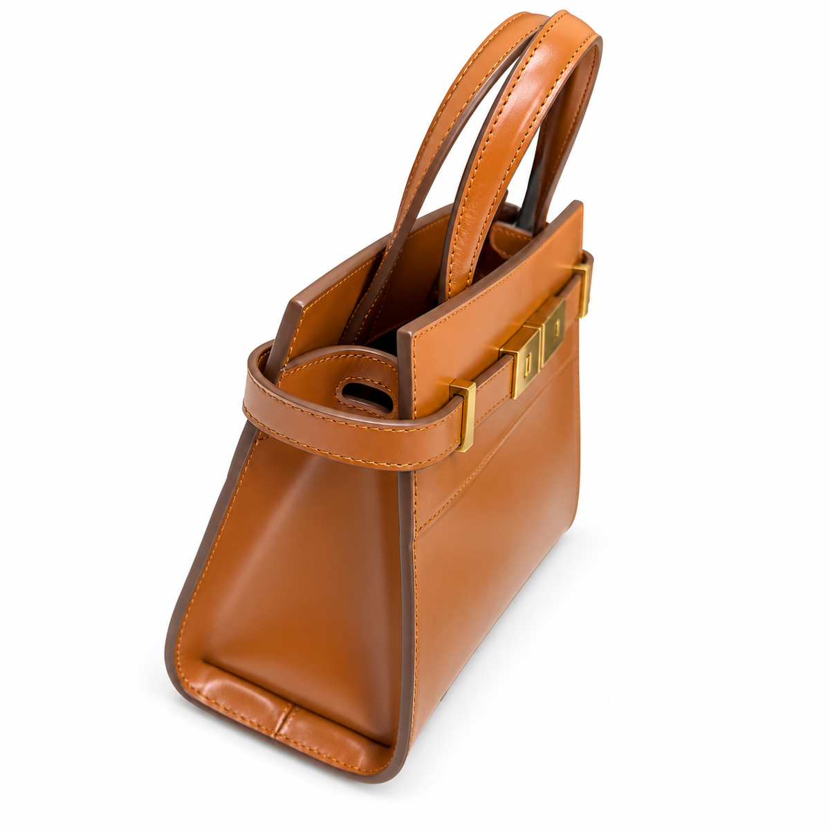 YSL Saint Laurent Manhattan Mini Bag in Tan Smooth Leather