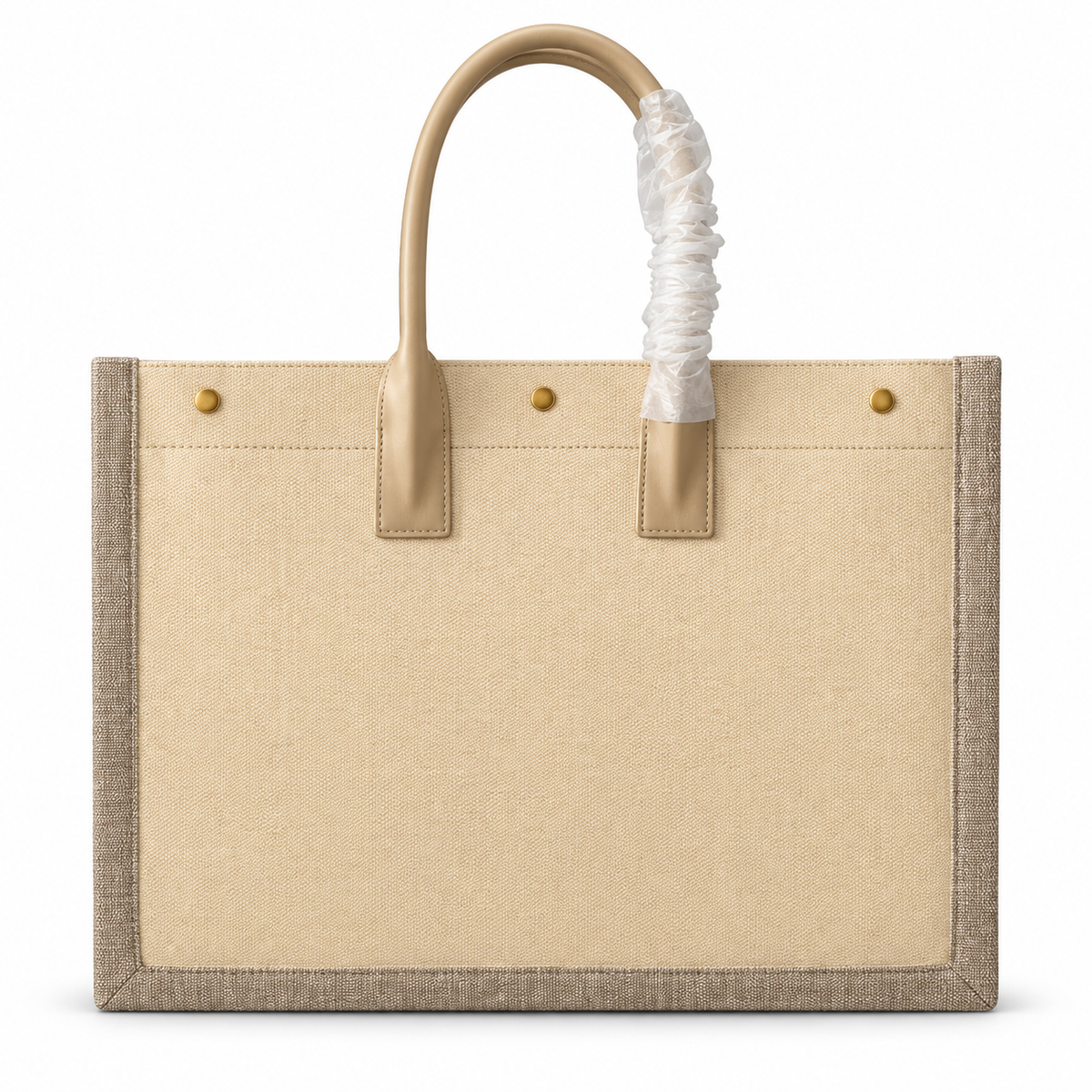 Saint Laurent Rive Gauche Tote – Natural Linen Beige