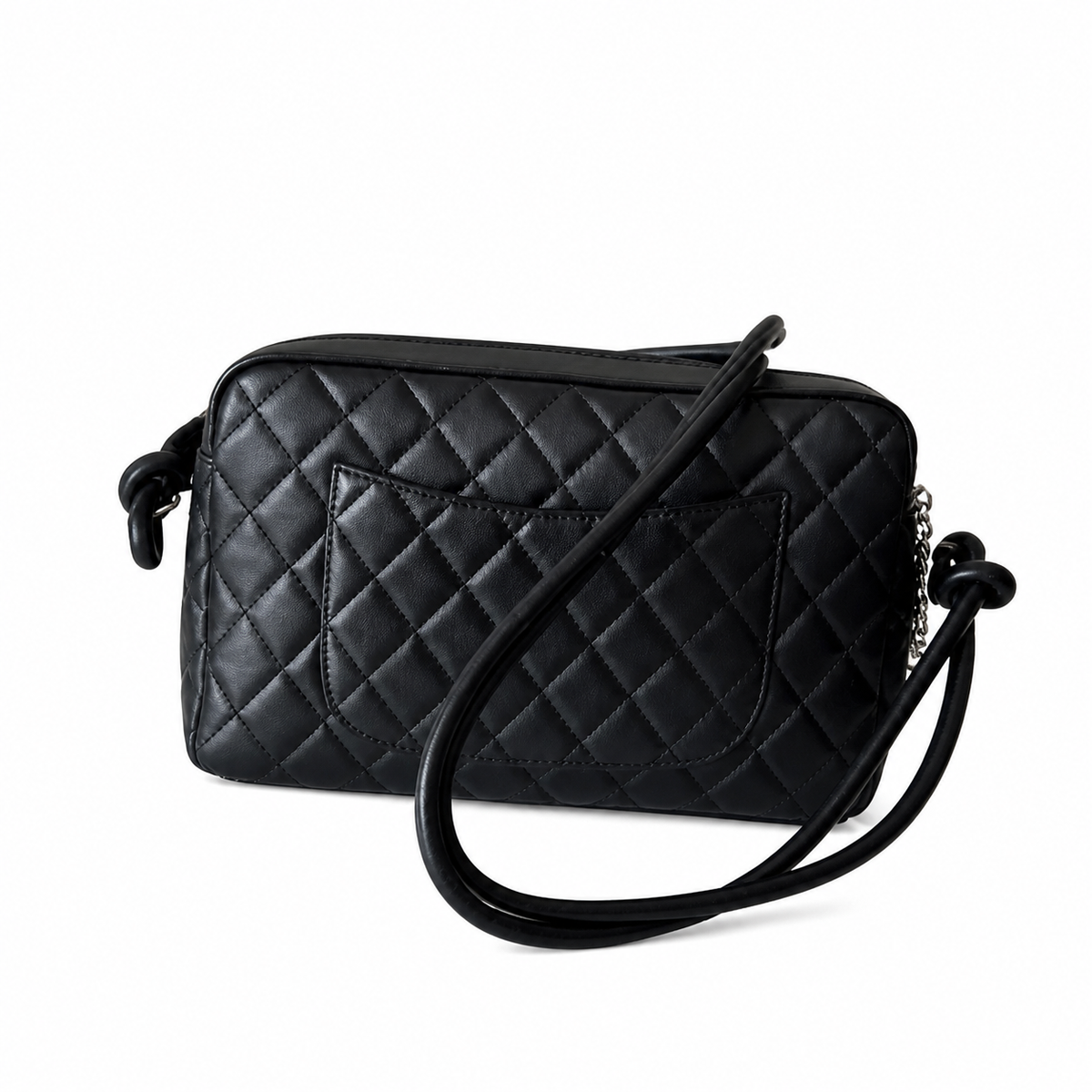 Chanel Quilted CC Wide Top Handle Bag | Detachable Chain — 27cm