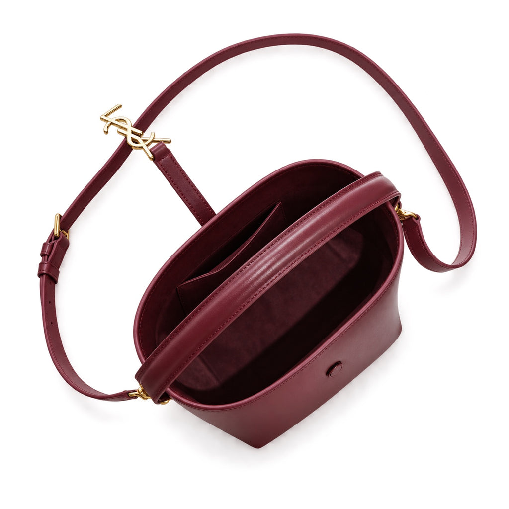 YSL Le 37 Bucket Bag – Burgundy Smooth Leather