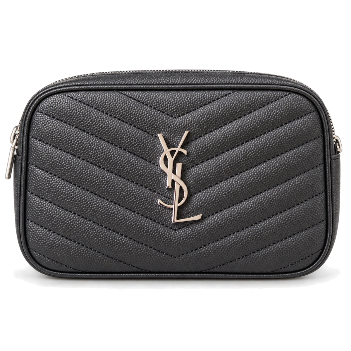 Saint Laurent YSL Lou Mini Camera Bag – Black Silver