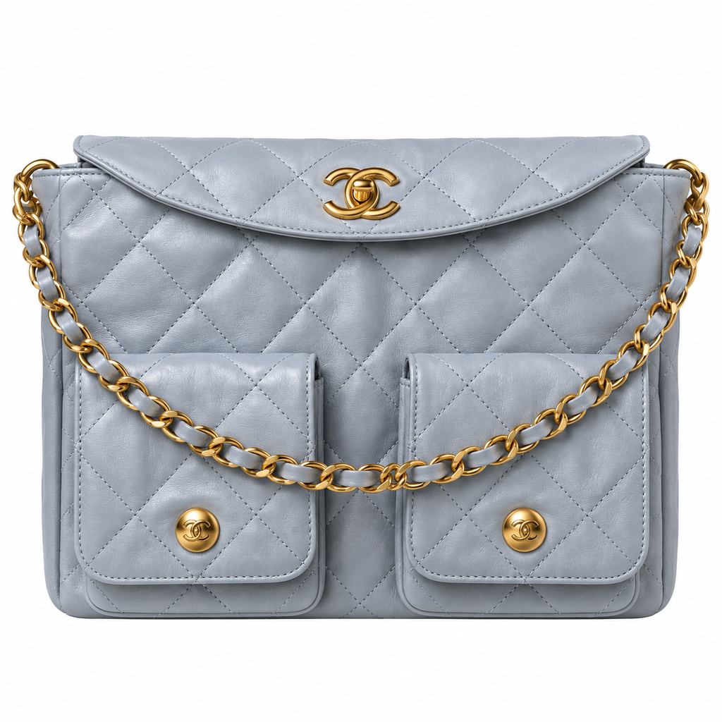 Chanel Quilted Tall Slim Shoulder Bag 21.5×30×5cm