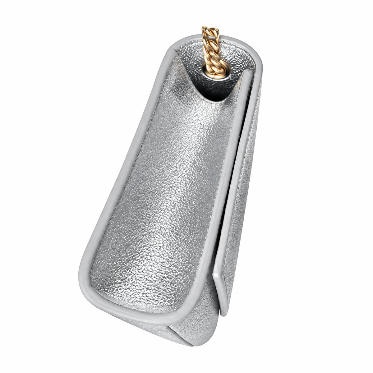 Saint Laurent YSL Kate Chain Bag – Silver Metallic