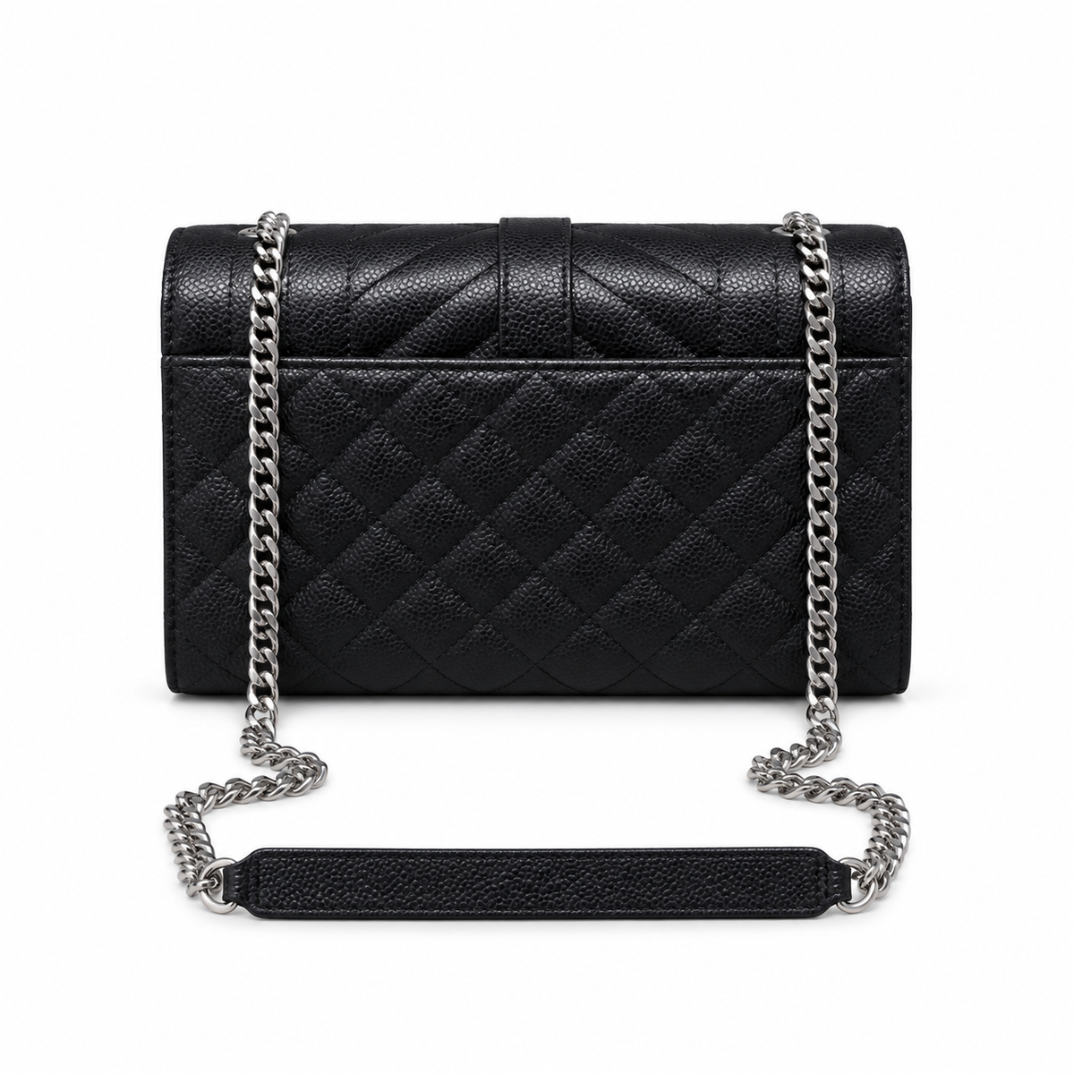 Saint Laurent YSL Envelope Bag – Black Silver