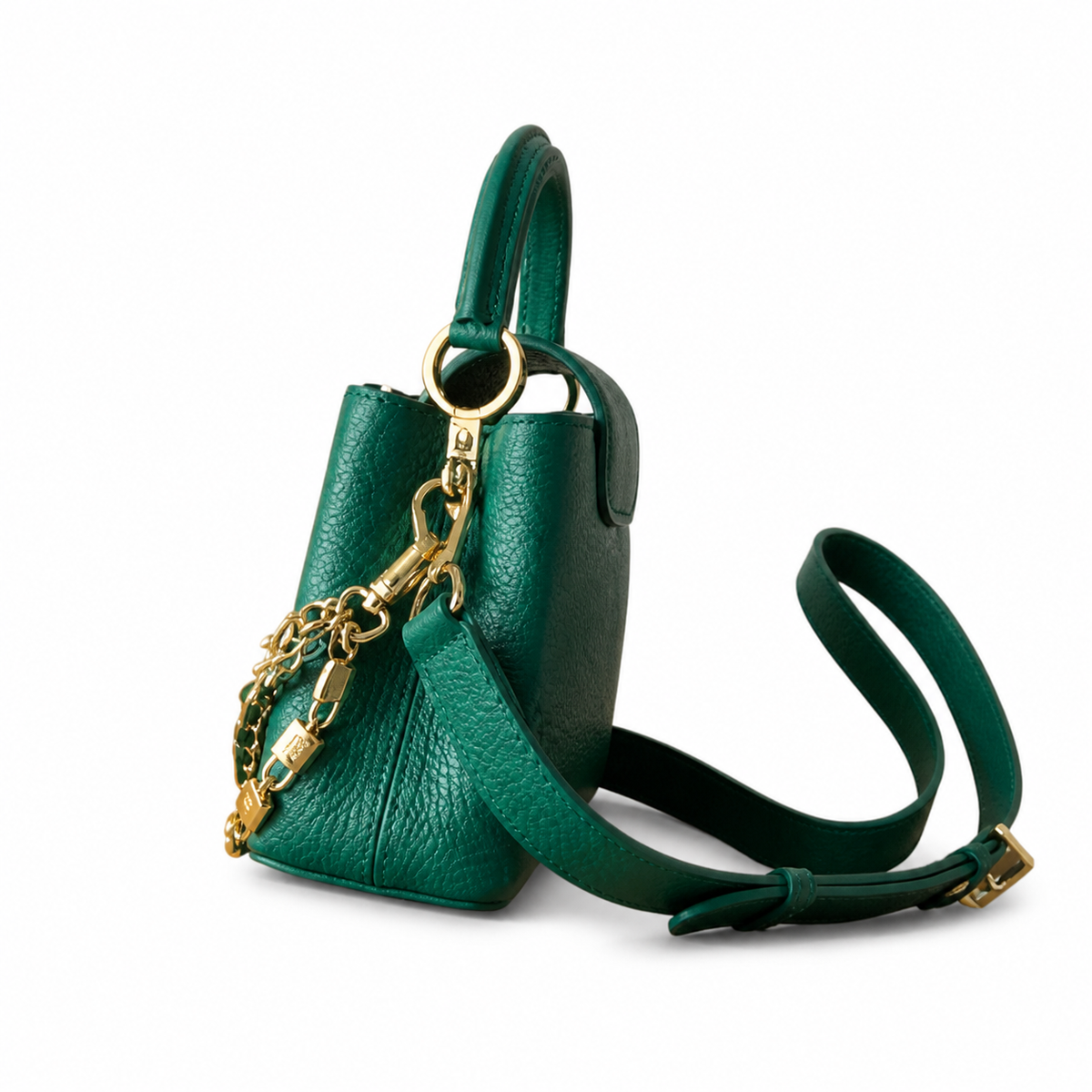 Louis Vuitton Capucines Mini – Emerald Taurillon Triple Chain
