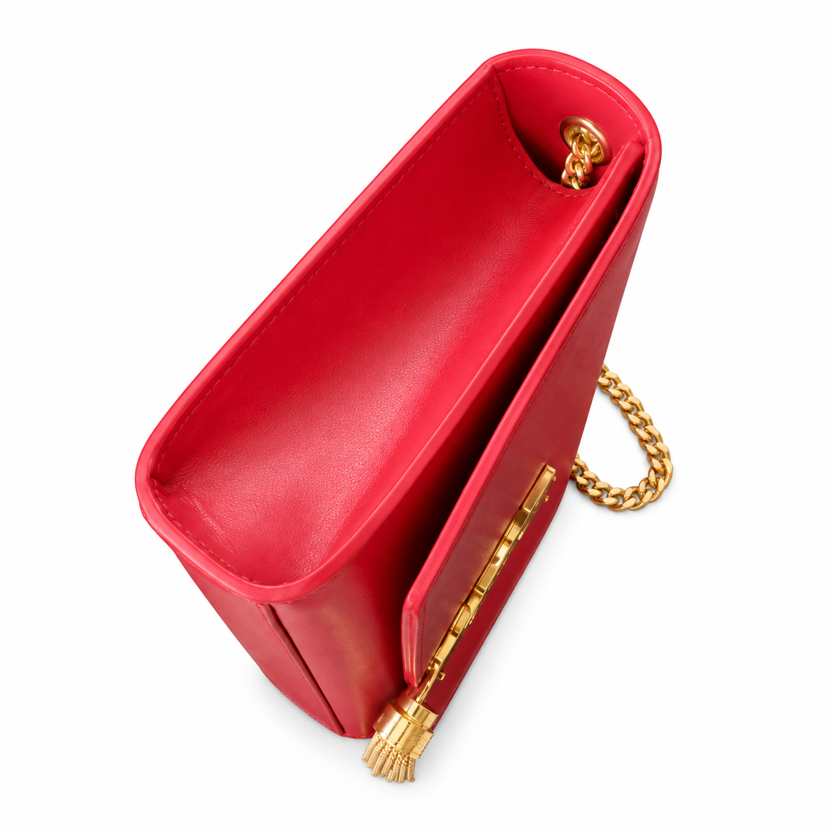 Saint Laurent YSL Kate Medium – Red Gold Tassel