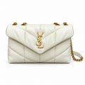 Saint Laurent YSL Loulou Puffer Bag – Cream Gold