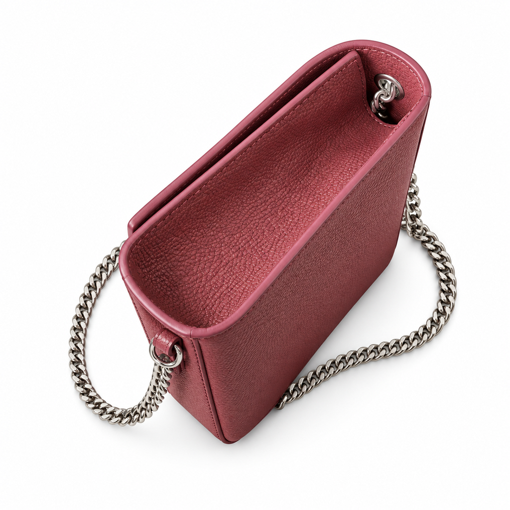 Saint Laurent YSL Kate Chain Bag – Burgundy Silver