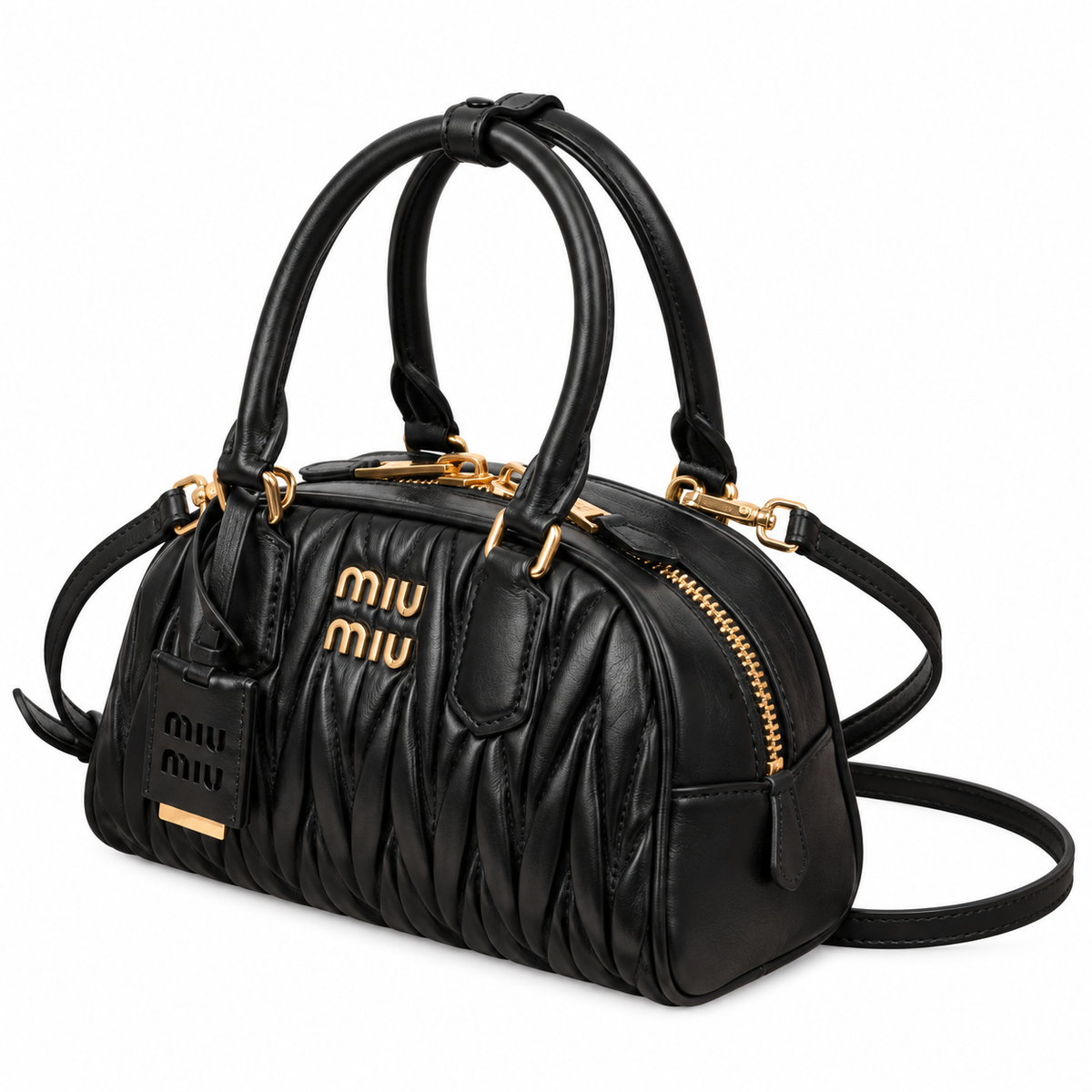 Miu Miu Leather Top Handle Bag 22 × 13 cm
