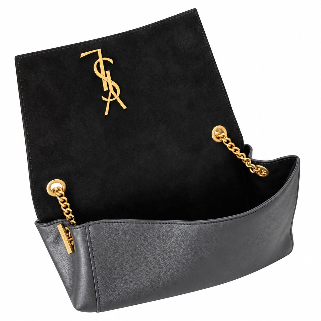 Saint Laurent YSL Kate Large Chain Bag – Black Gold