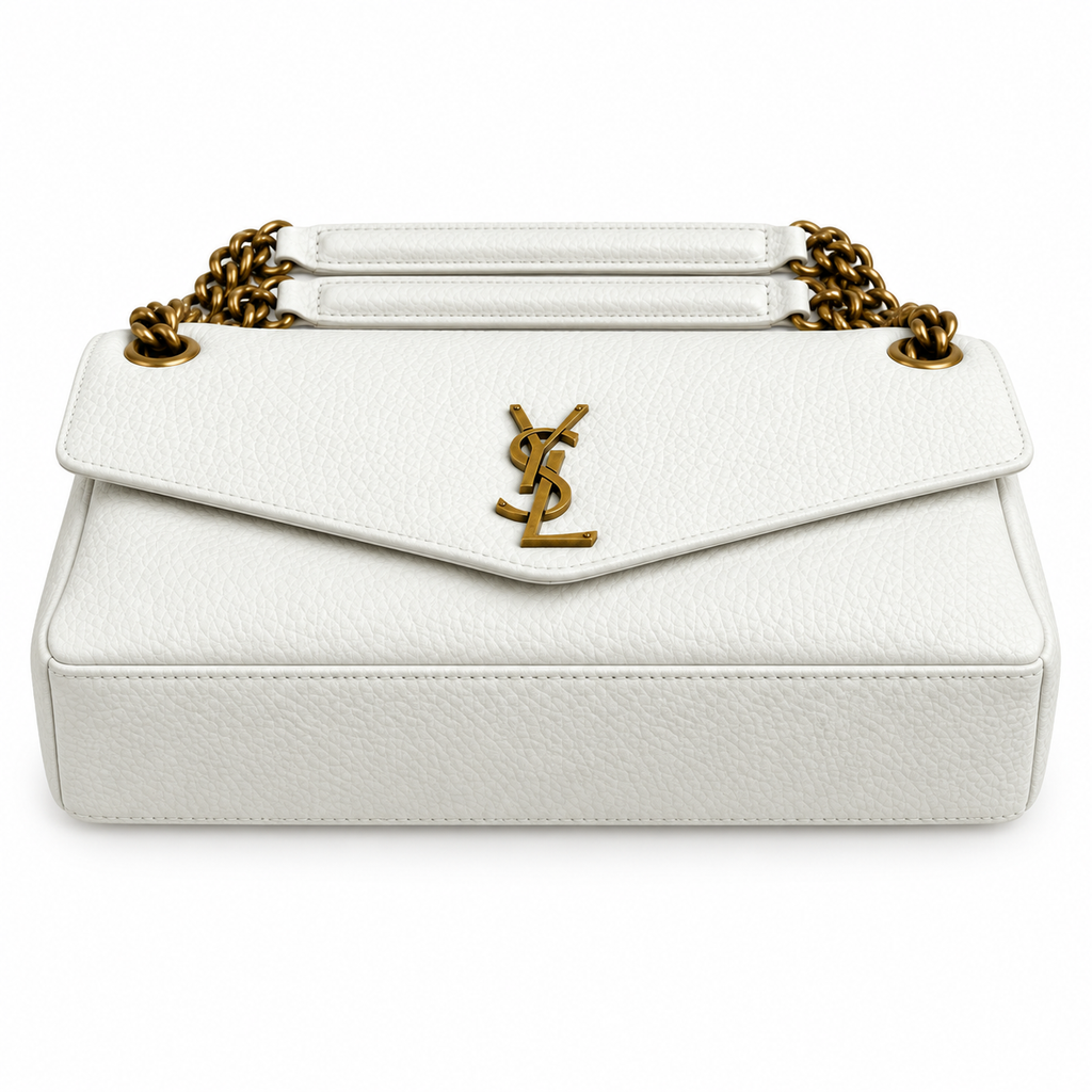 YSL Saint Laurent Gaby Envelope Bag – White