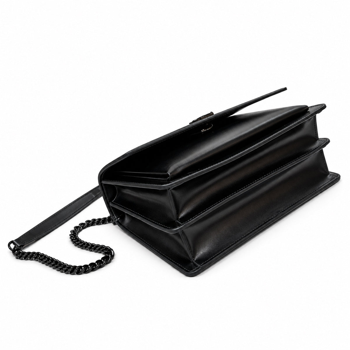 YSL Sunset Medium Bag All Black