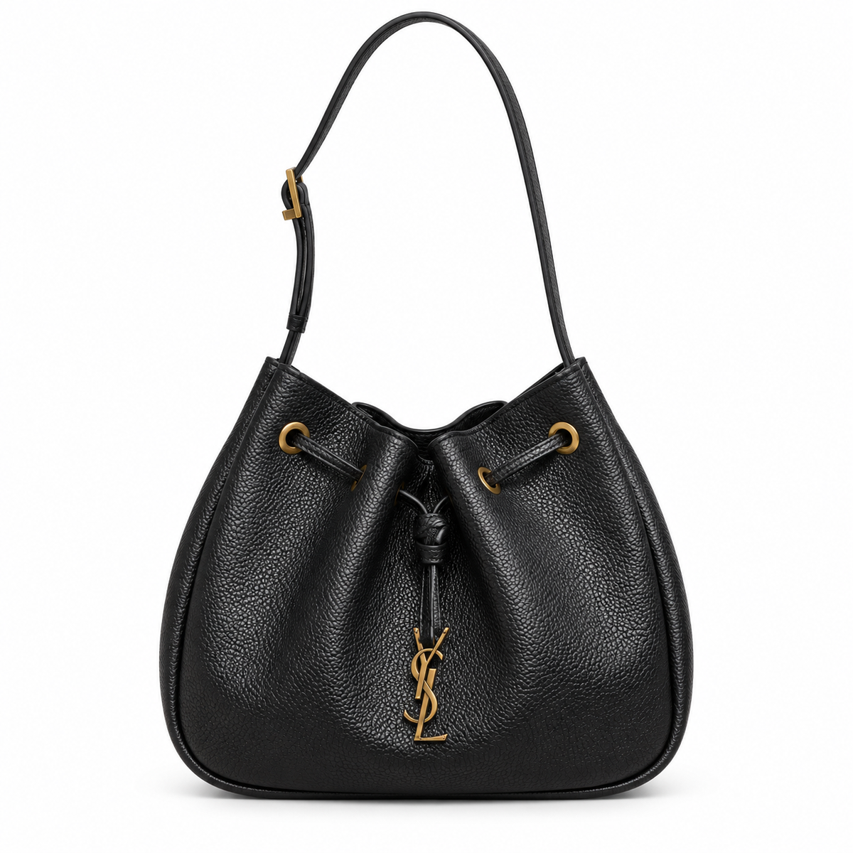 YSL Saint Laurent Teddy Bucket Bag – Black