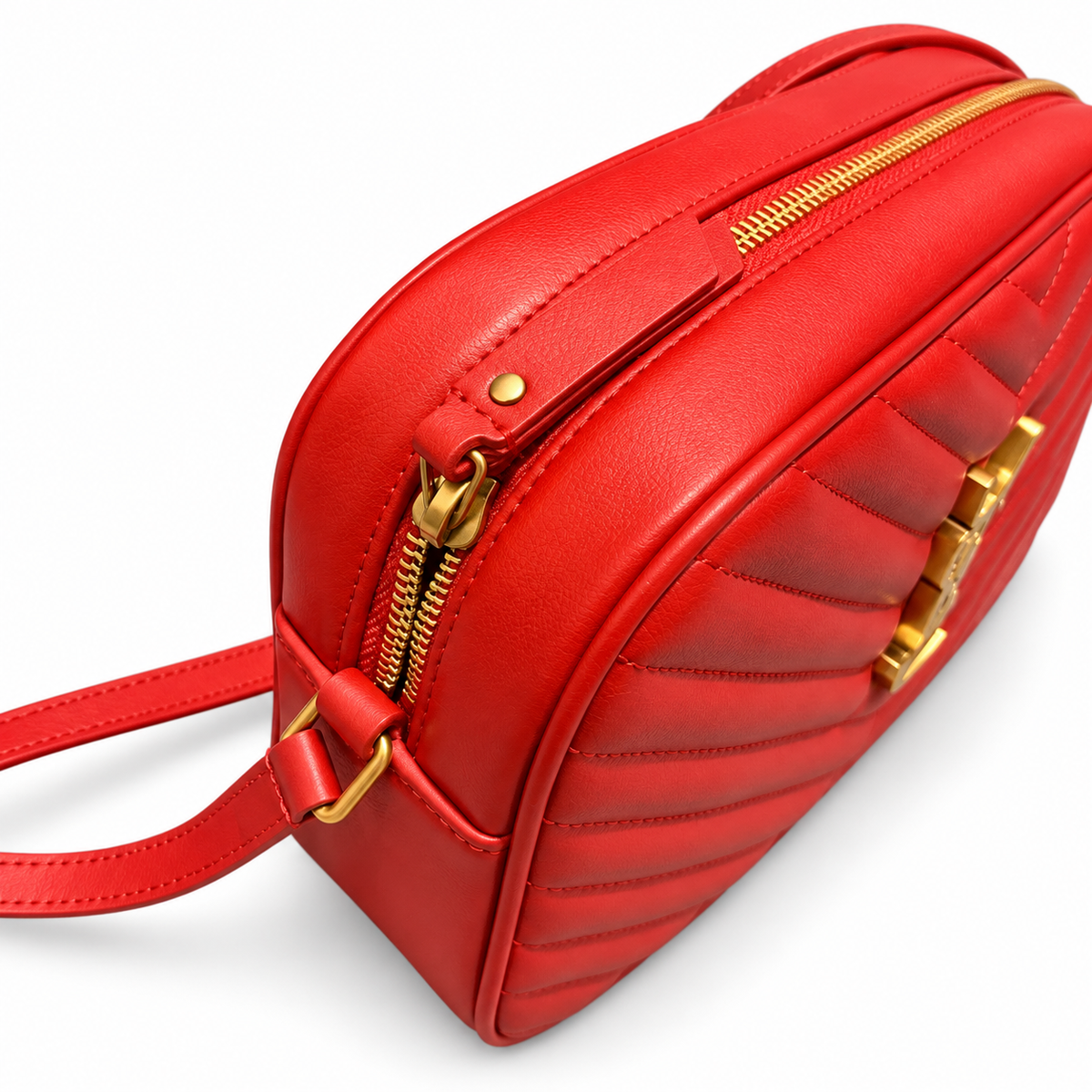 Saint Laurent YSL Lou Camera Bag – Red Gold