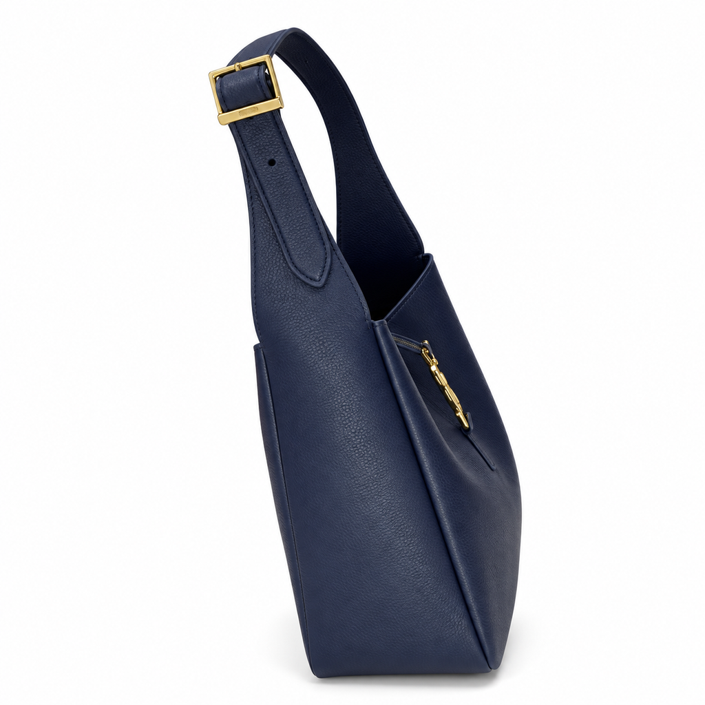 Saint Laurent YSL Le 5 à 7 Hobo – Navy Gold