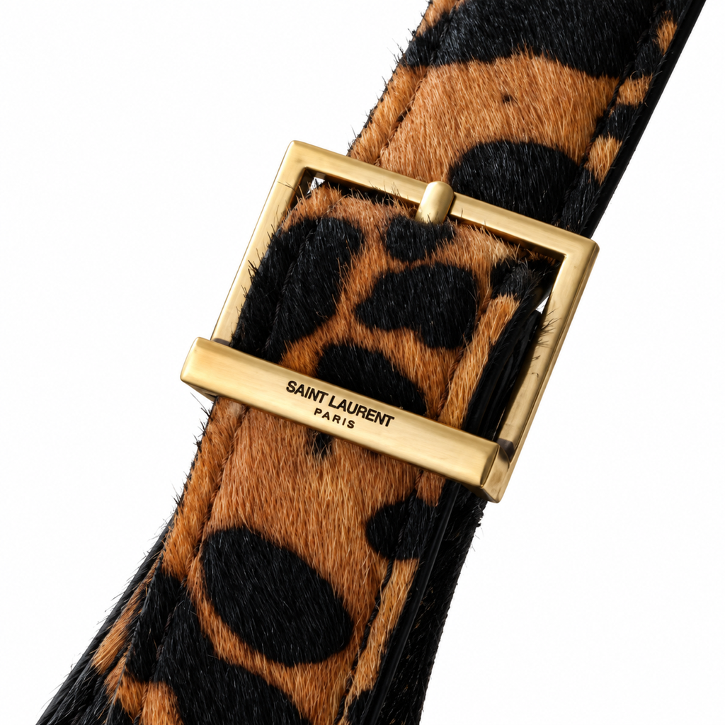 Saint Laurent YSL Le 5 à 7 Hobo – Leopard Gold