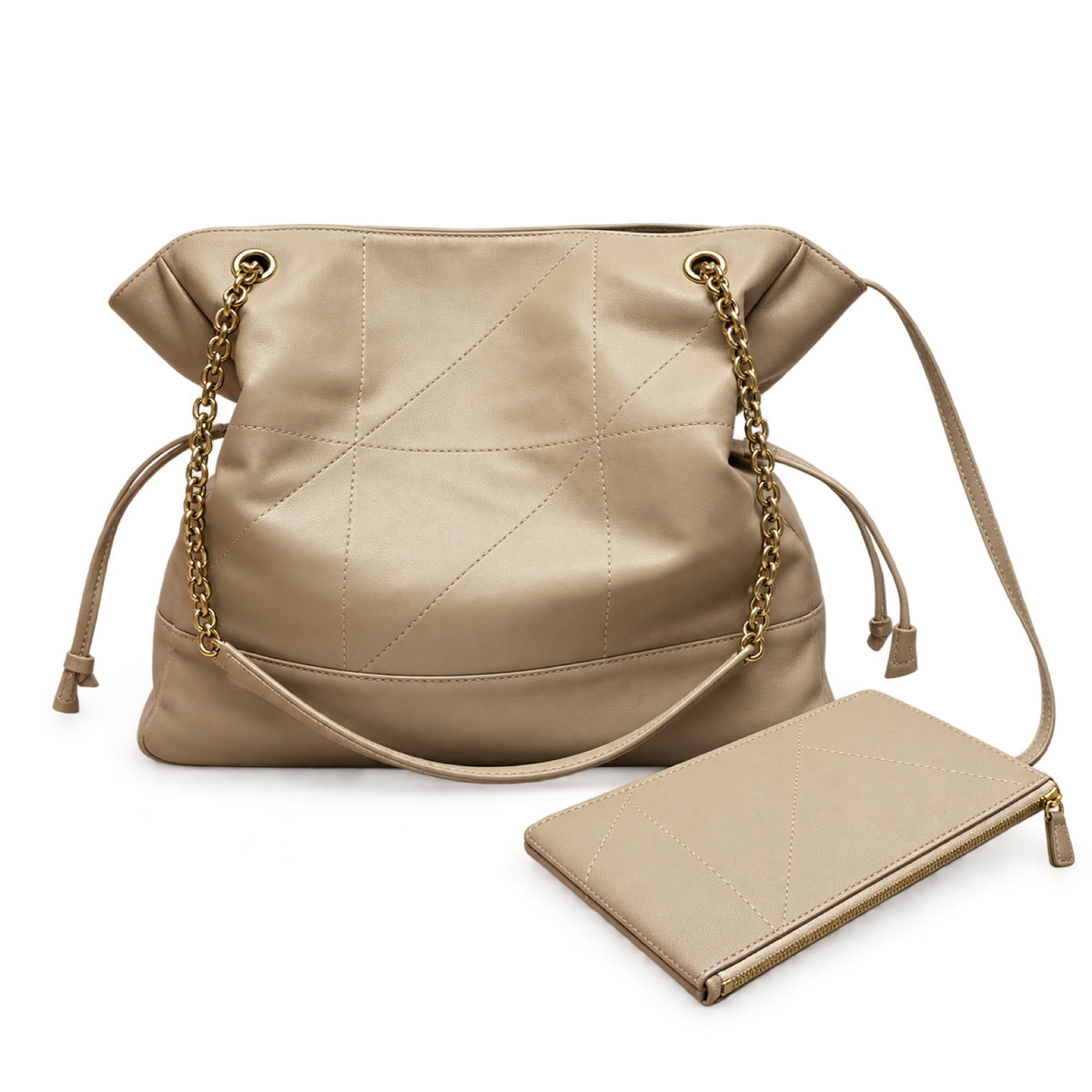 Saint Laurent YSL Jamie Tote Bag – Sand Quilted Leather
