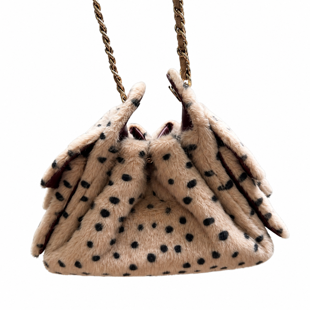 Chanel Quilted Leather Curved Edge Chain Crossbody