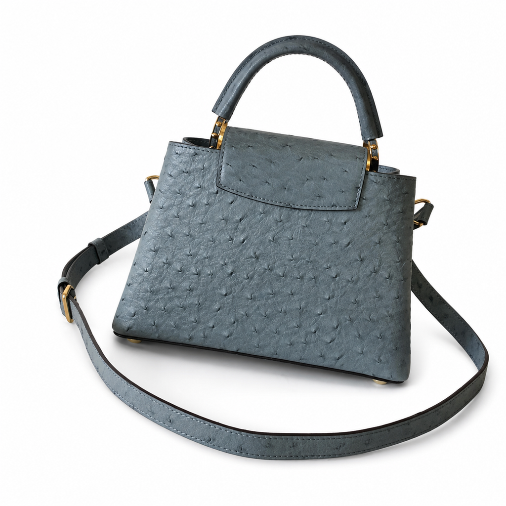 Louis Vuitton Capucines BB – Ostrich Leather Pearl Chain