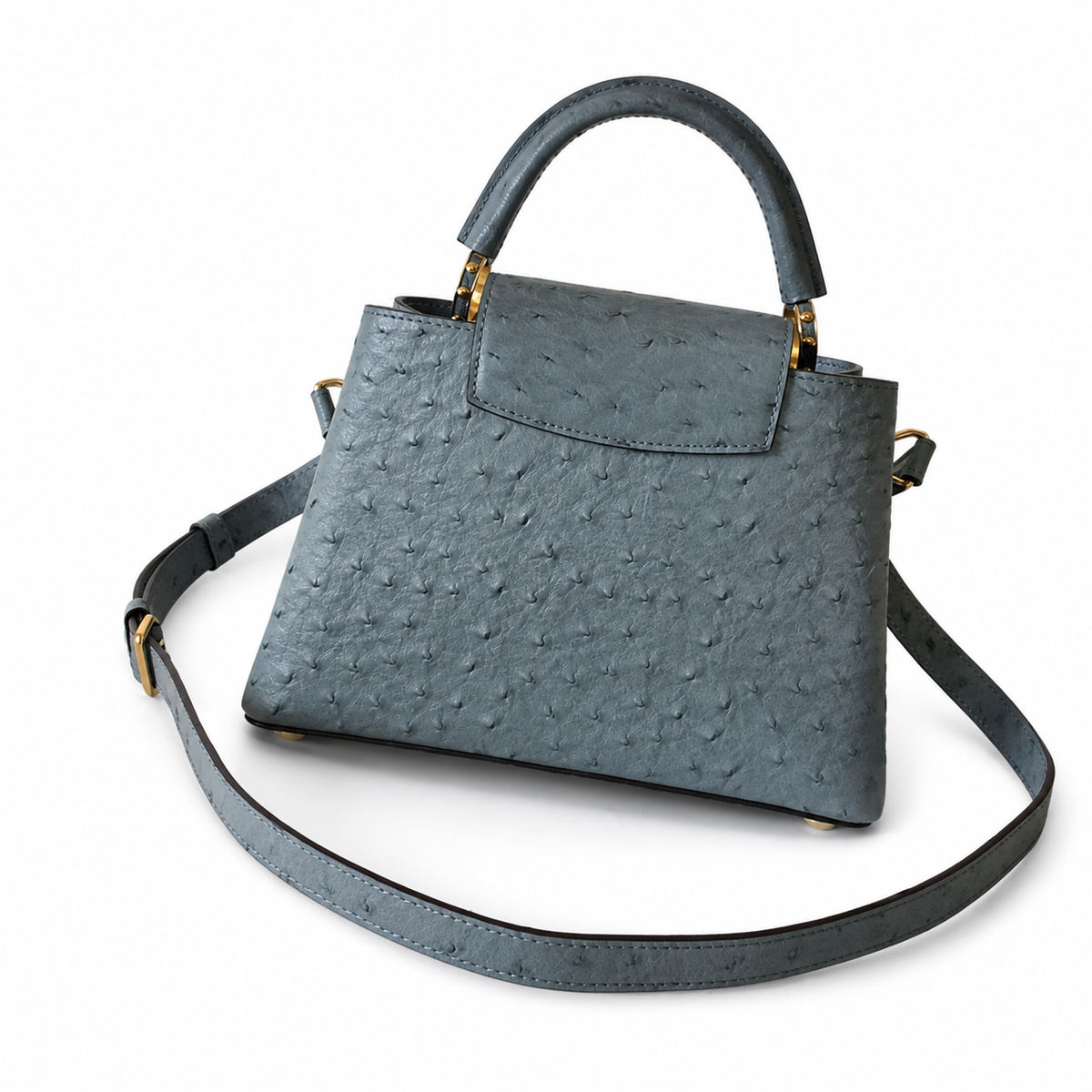 Louis Vuitton Capucines BB – Ostrich Leather Pearl Chain