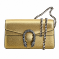 Gucci Dionysus Mini Bag in Gold Metallic Leather