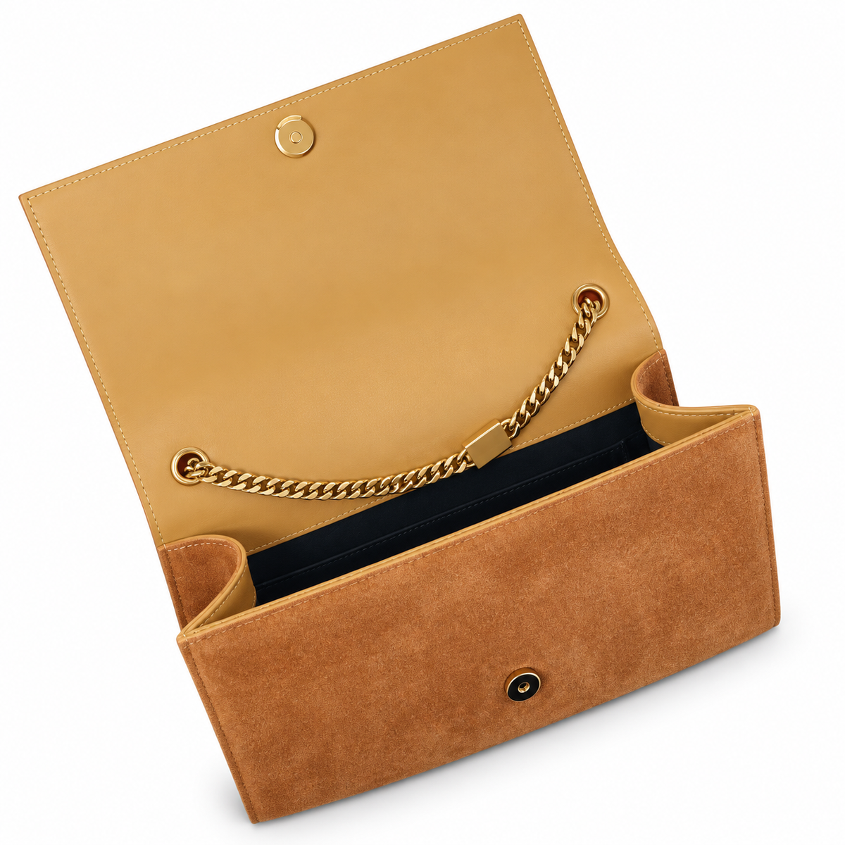 Saint Laurent YSL Kate Tassel Chain Bag – Tan Suede