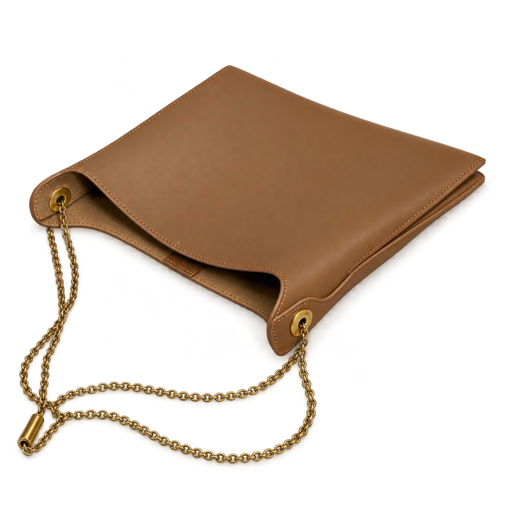 YSL Saint Laurent Suzanne Chain Tote in Tan Smooth Leather