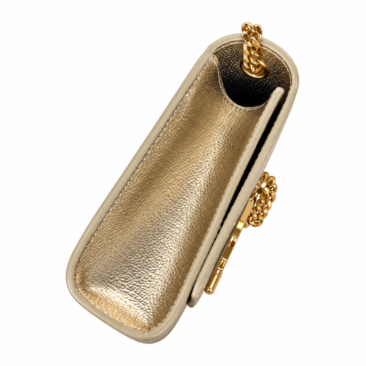 Saint Laurent YSL Kate Chain Bag – Gold Metallic Leather