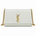 Saint Laurent YSL Kate Chain Bag – White Gold