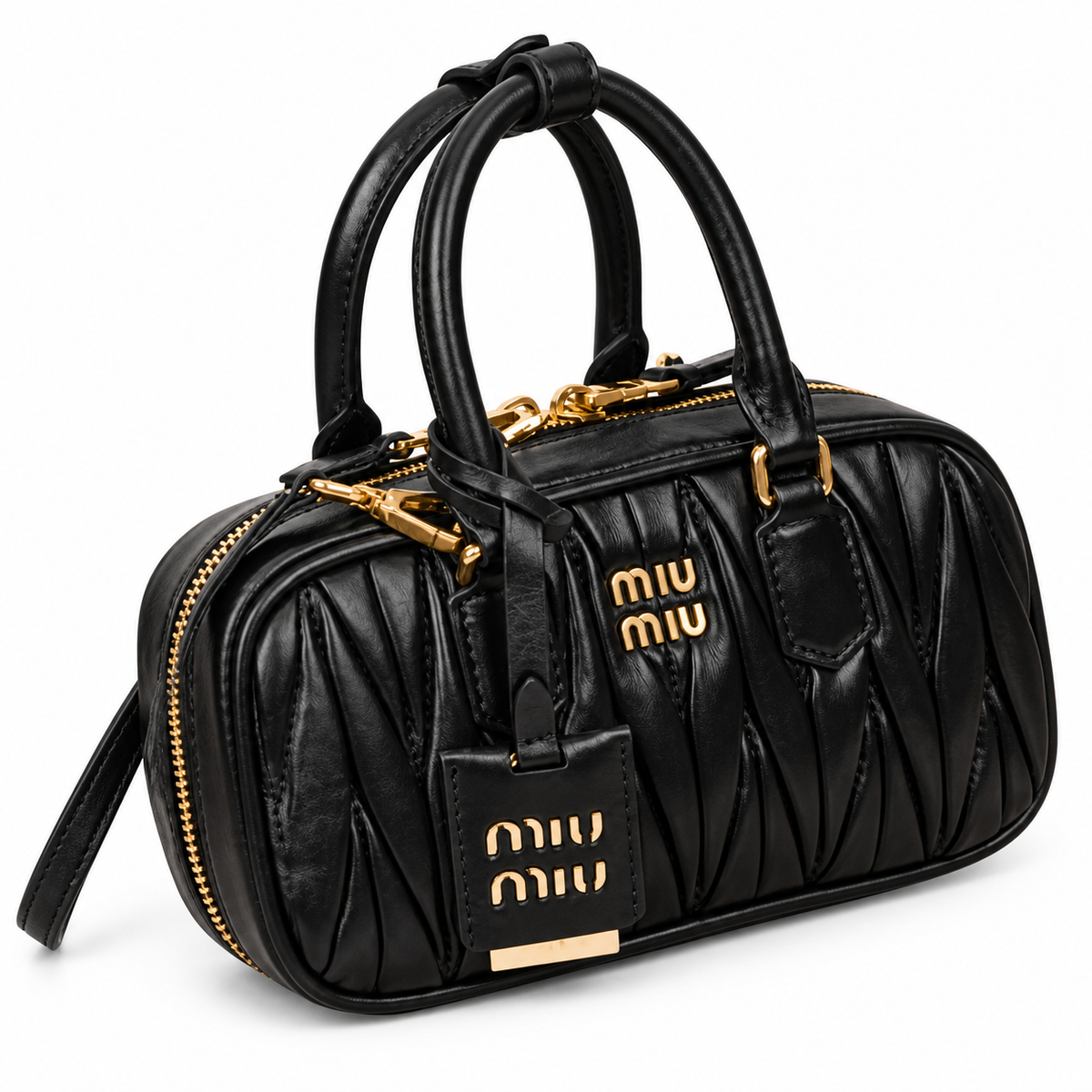 Miu Miu Convertible Leather Shoulder Bag 19×10×5 cm