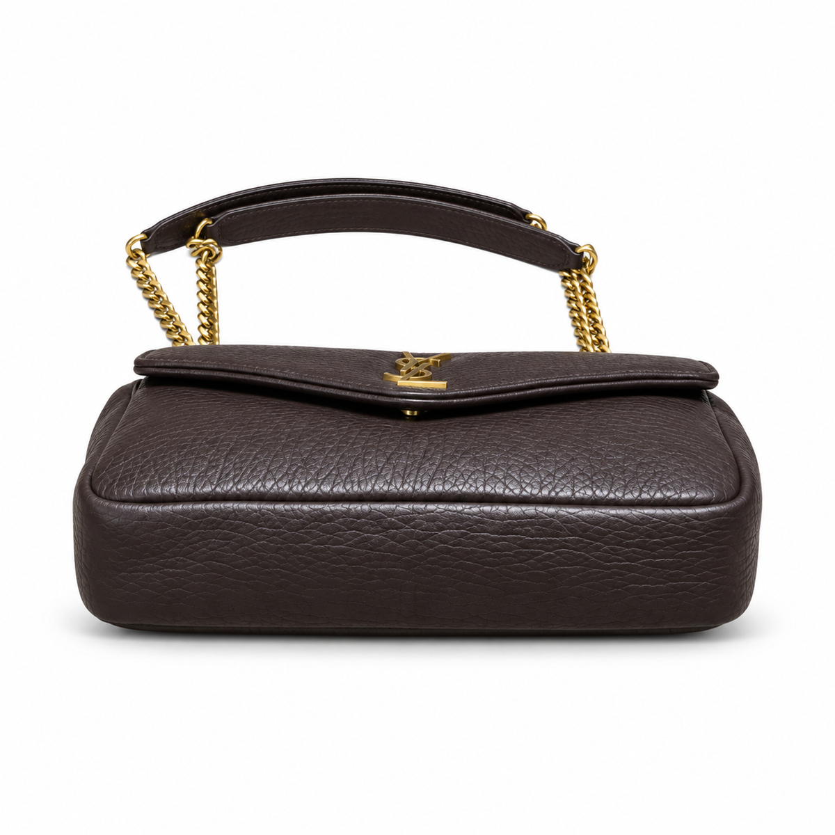 YSL Saint Laurent Envelope Chain Bag Dark Brown