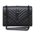 Saint Laurent YSL Envelope Medium – Black on Black