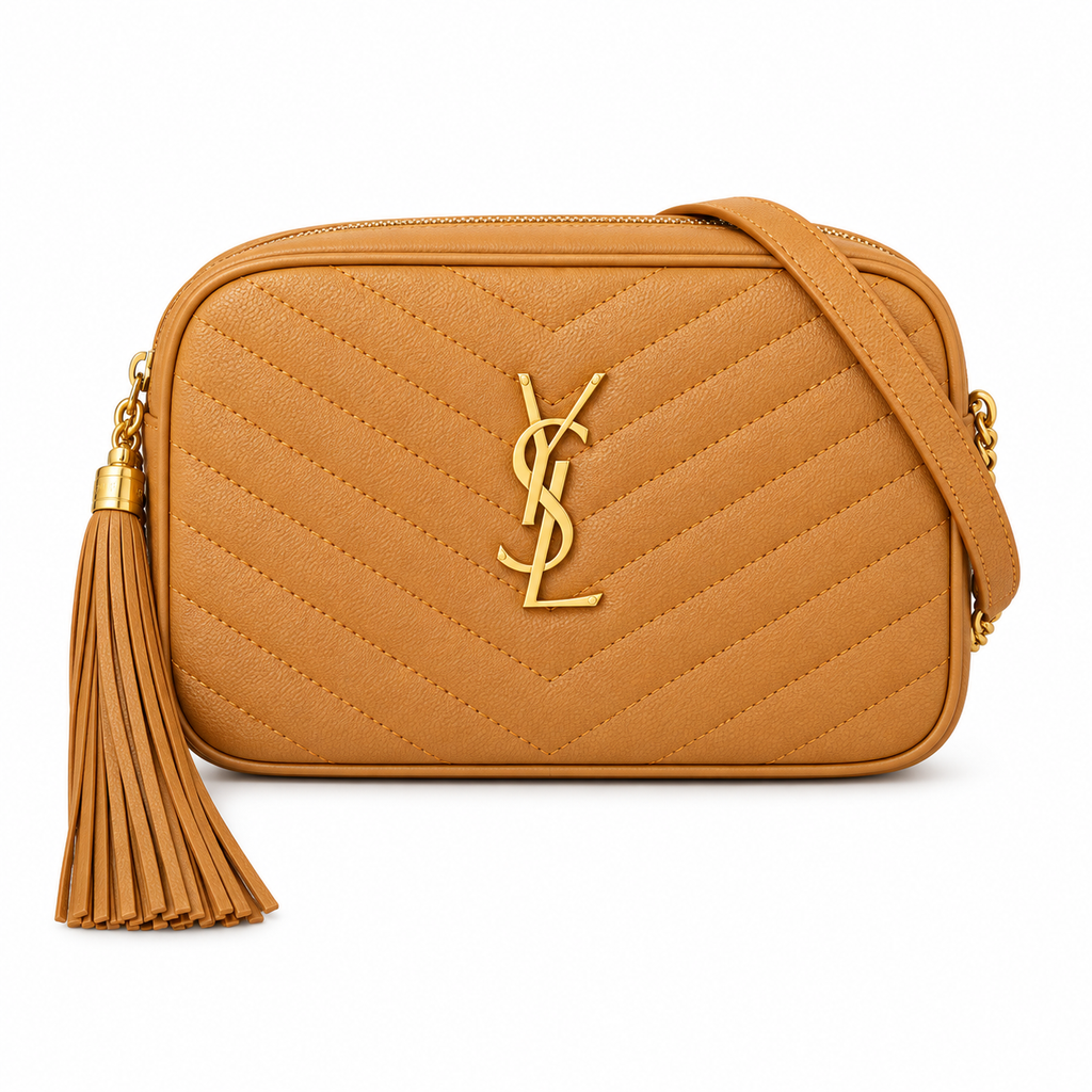 Saint Laurent YSL Lou Camera Bag – Nude Beige Gold