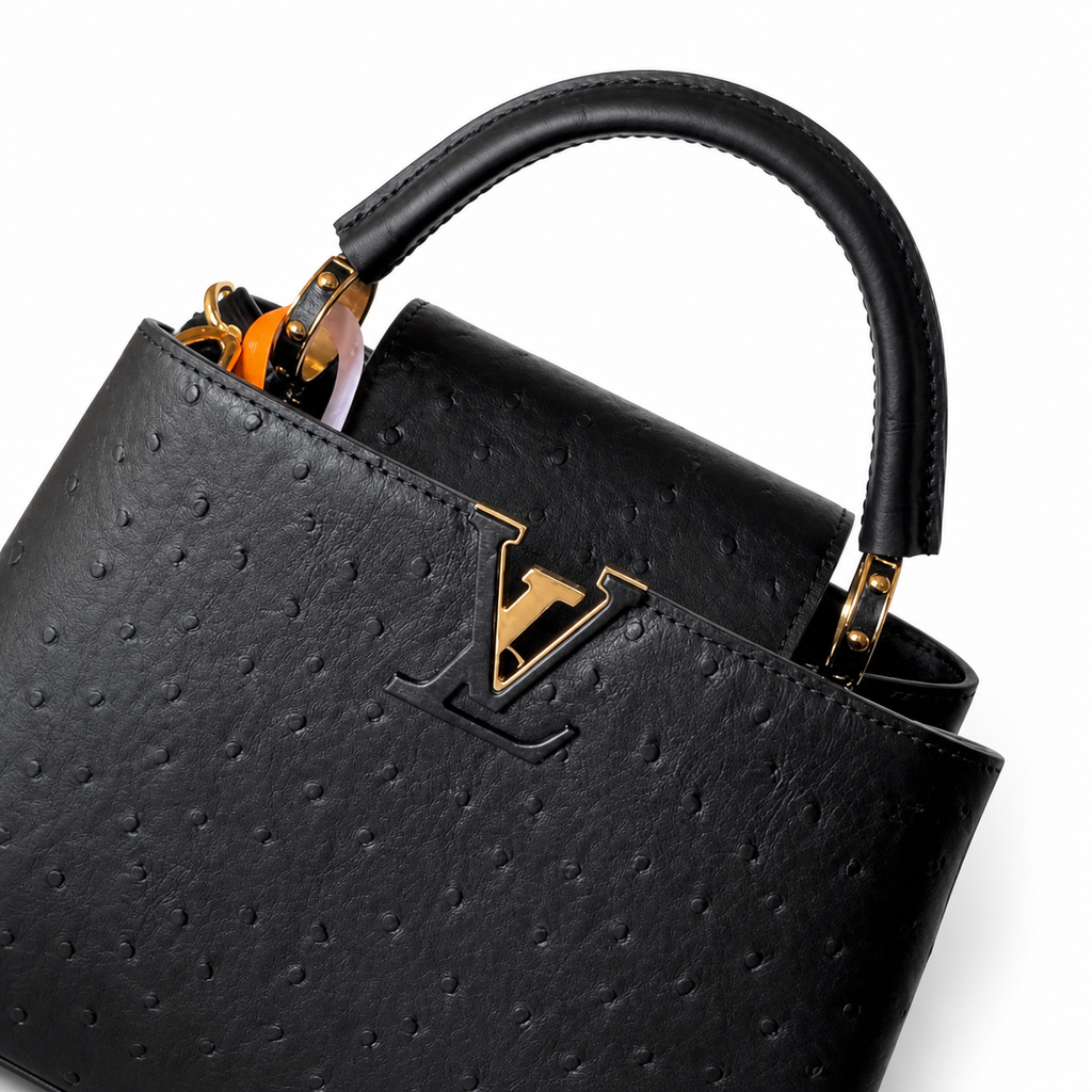 Louis Vuitton Capucines BB – Black Ostrich Leather