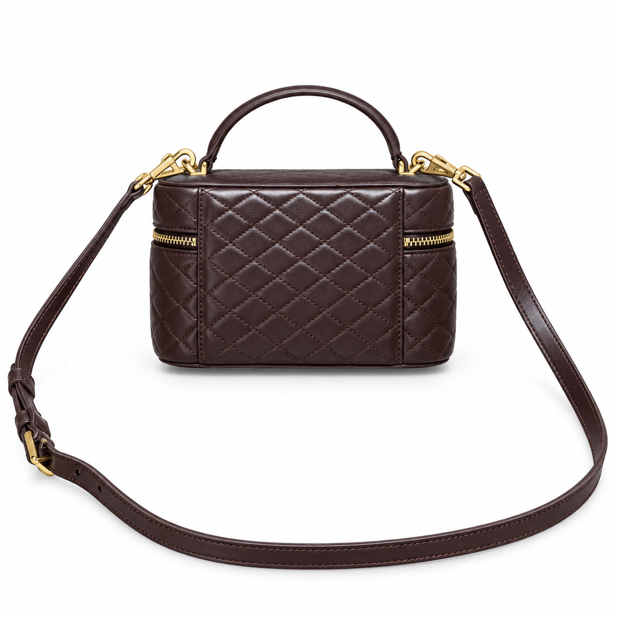 YSL Gaby Vanity Bag – Dark Brown Quilted Leather