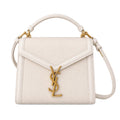 YSL Saint Laurent Cassandra Mini Top Handle Bag Ivory