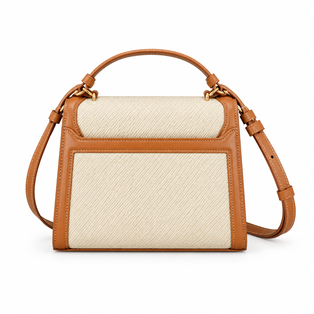 Saint Laurent YSL Cassandre Mini – Canvas Tan Gold