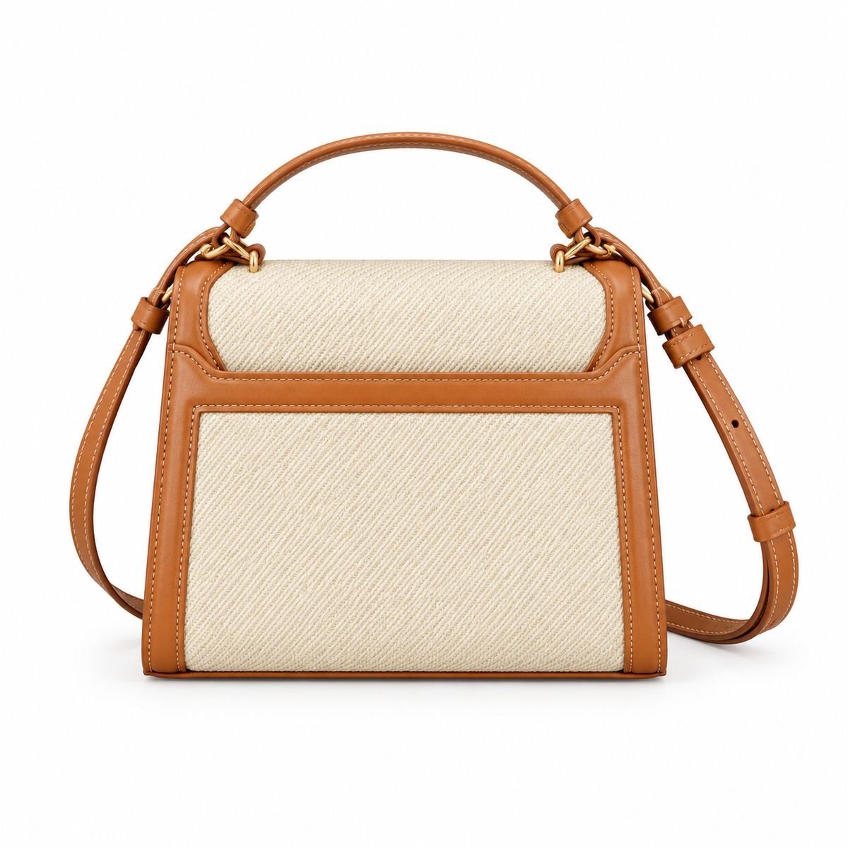 Saint Laurent YSL Cassandre Mini – Canvas Tan Gold