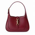 Gucci Jackie 1961 Small Hobo in Bordeaux Polished Leather with Tab Closure